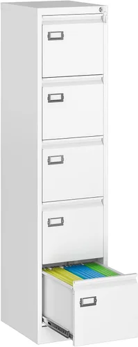 Miniatura 9 de MIIIKO - Archivador de metal con 3 cajones con ruedas, archivador móvil para debajo del escritorio de oficina en el hogar, archivadores totalmente