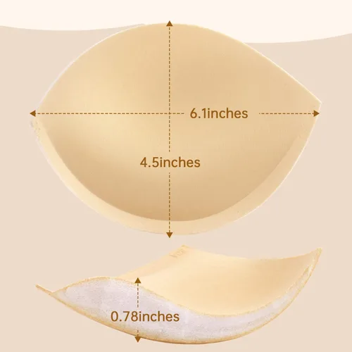 Miniatura 5 de Almohadillas de brasier para mujer, inserciones push-up KSang coser en los potenciadores de pecho añade 1-2 tamaños de taza al instante AB, C Cup