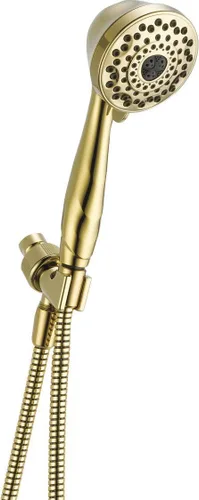Miniatura 4 de Delta Faucet Cabezal de ducha de mano de 7 pulverizaciones con manguera, cabezal de ducha de mano cromado, ducha de mano, cabezal de ducha