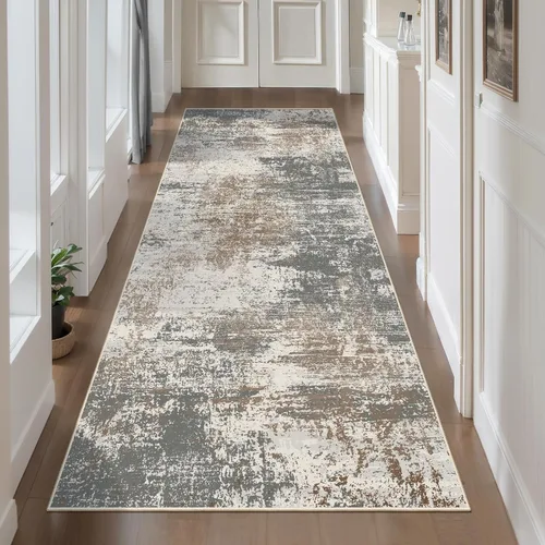 Miniatura 70 de Ciicool Alfombra de pasillo lavable de 2 x 6, alfombra moderna abstracta para pasillo, antideslizante, delgada, ligera, con estampado gris marino