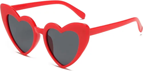 YOSHYA Clout - Gafas de sol con forma de corazón, estilo vintage, ojo de gato, estilo moderno, retro, Kurt Cobain