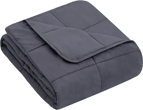 Miniatura 2 de yescool - Manta con peso, 7 libras, fresca, transpirable, con cuentas de cristal prémium, lavable a máquina, para dormir, 60-90 libras, 41 x 60 Gris