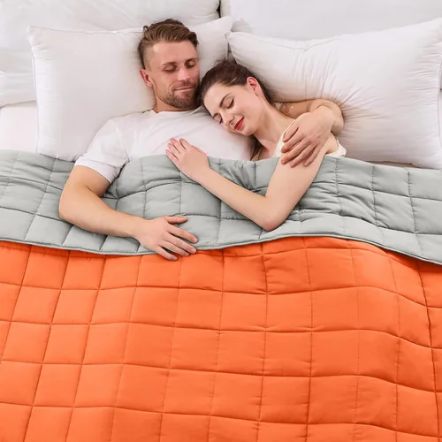 Miniatura 41 de yescool - Manta con peso, 7 libras, fresca, transpirable, con cuentas de cristal prémium, lavable a máquina, para dormir, 60-90 libras, 41 x 60 Gris