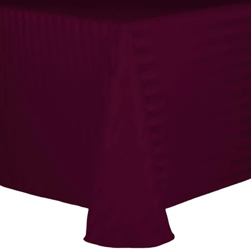 Miniatura 33 de Ultimate Textile Mantel ovalado de rayas satinadas (70.0 x 104.2 in), color gris plateado