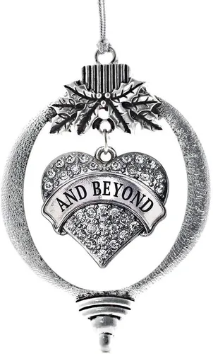 Miniatura 76 de Inspired Silver Adornos festivos de dije de corazón pave de plata con circonitas cúbicas