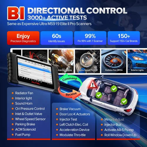 Miniatura 4 de Autel Escáner MaxiCOM MK808BT PRO: Actualización 2026 de MK808S MX808S MK808Z Herramienta de diagnóstico bidireccional, 2.0 BT Ver. de MK900 MX900