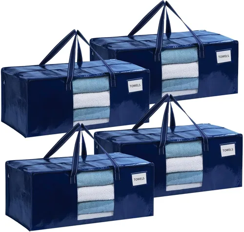 Miniatura 27 de VENO Paquete de 4 bolsas de mudanza resistentes, bolsas de embalaje transparentes para una fácil visibilidad, alternativa a las cajas de mudanza