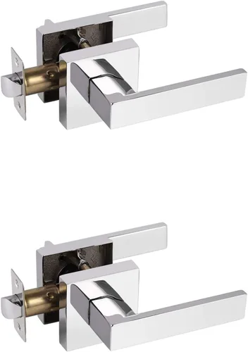Miniatura 66 de Probrico Paquete de 4 manijas de puerta simuladas en negro mate, manijas interiores que no giran, manijas reversibles resistentes para interiores
