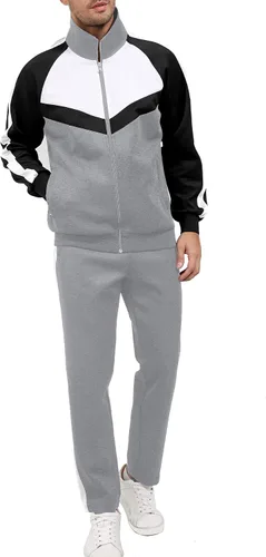 Miniatura 6 de Men's Tracksuits Set 2 Piece Athletic Full Zip Track Suits Workout Jogging Sweatsuit Sets for Men