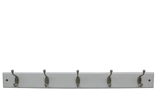 Miniatura 12 de Home Basics Estante colgante de pared blanco con 3 ganchos dobles para entrada elegante y espacios de vida organizados