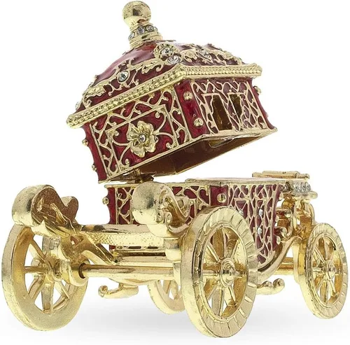 Miniatura 3 de BestPysanky Estatuilla de caja de joyería de entrenador de coronación