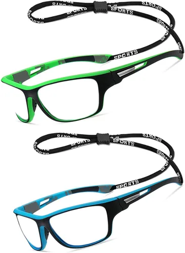 Miniatura 9 de willochra 2 gafas de lectura deportivas para hombres y mujeres, bloqueo de luz azul, lectura de computadora, ciclismo, presbicia cuadrada