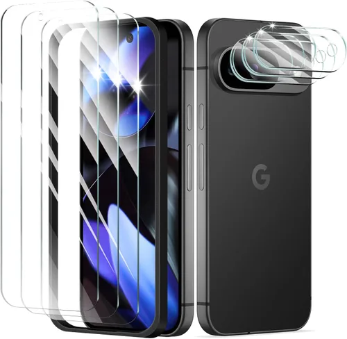 Miniatura 18 de Paquete de 4 protectores de lente de cámara para Google Pixel 6A, protector de pantalla de vidrio templado 9H, claridad HD, antiarañazos, sin