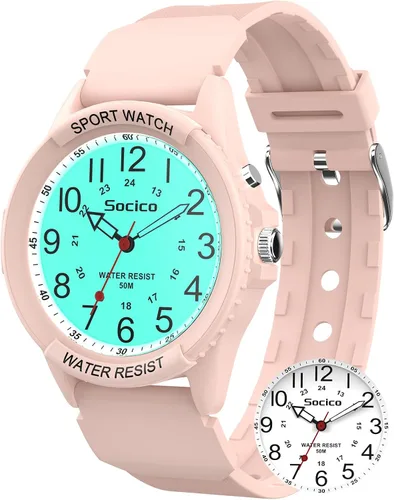 Miniatura 13 de Reloj para hombres y mujeres, cara grande, clásico, analógico, de cuarzo, deportivo, retroiluminado, unisex, impermeable, reloj de enfermera