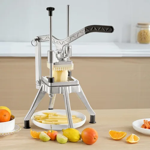 Miniatura 9 de VEVOR Picador comercial de frutas y verduras, hoja de 1/4 pulgadas, cortador de alimentos profesional de alta resistencia, cortador de papas fritas