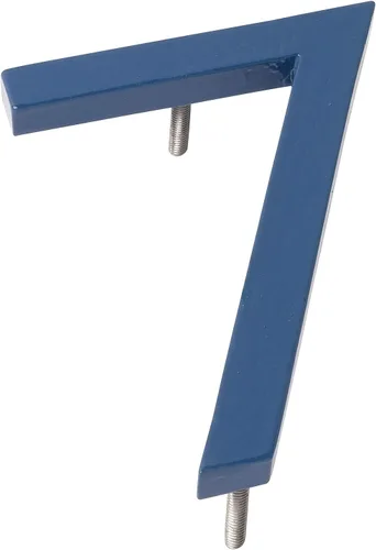 Miniatura 7 de Montague Metal Products MHN-04-F-SB1-1 Números de casa de dirección flotantes modernos de aluminio cepillado sólido, 4 pulgadas, azul marino