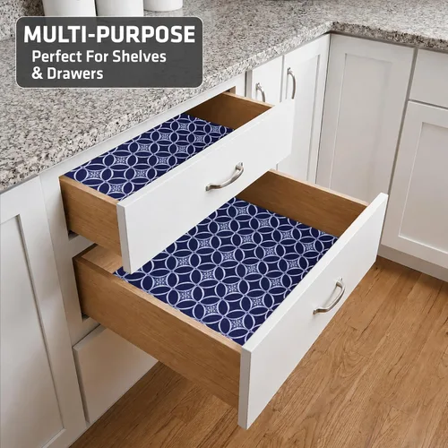Miniatura 7 de Drymate Forro de lujo para estantes y cajones, tela acolchada gruesa, no adhesiva, absorbente, impermeable, antideslizante, forros para armarios