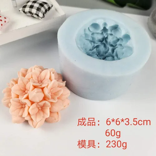 Miniatura 2 de HC0283 PRZY Molds - Moldes de silicona para hortensias para decoración de plantas, moldes de jabón para plantas, flores de Okidy, moldes para velas