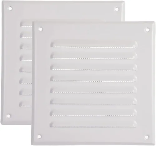 Miniatura 31 de Vent Systems - Cubierta de rejilla de ventilación de aire de alero rectangular de metal negro de 3 x 10 pulgadas (interior), deflector