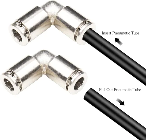 Miniatura 4 de Codo de unión de 3/8 pulgadas, accesorios de conexión rápida para tubos de acero inoxidable, conectores de empuje, CEKER 3/8" x 3/8" OD accesorios