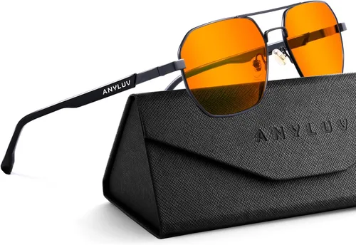 Miniatura 16 de ANYLUV Gafas de luz azul para mujer/hombre, gafas de bloqueo de luz azul para mujer, gafas de juegos para computadora para protección ocular