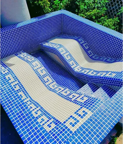 Miniatura 3 de 15mm Azul Mini Azulejos de Cerámica para Piso Mosaico de Azulejos para Manualidades, Piezas de Mosaico de Cerámica Coloridas Suministros para Hacer
