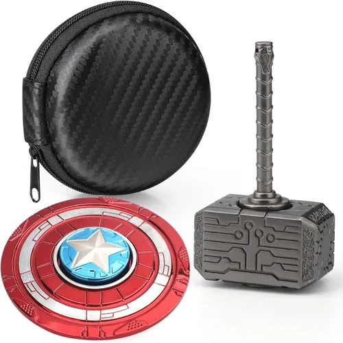 Spinner Fidget Transformable, Juguete de Martillo de Mano de Metal Fidget para Niños y Adultos, Giroscopio de Punta de Dedos de Cadena Genial, Cubo