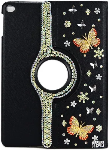 Miniatura 2 de Bling - Funda compatible con Samsung Galaxy Tab A7 10.4 (2022) - Elegante - 3D hecha a mano con mariposa de cristal giratoria de 360 grados