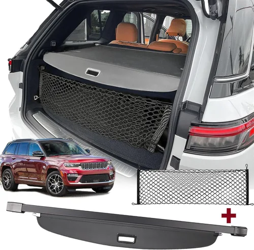 Cubierta de Carga para 2022-2024 2025 2026 Jeep Grand Cherokee Accesorios (2 Filas; WL) 4XE, Cubierta de Seguridad para Equipaje Retráctil con
