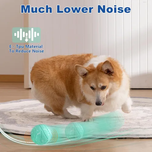 Miniatura 3 de Magicorange Juguetes interactivos para perros, juguetes automáticos de bolas rodantes para perros, pelotas de tenis con efecto rodante para perros