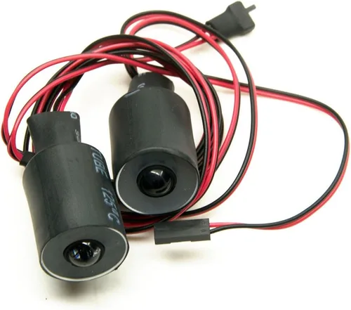 Miniatura 5 de QUE-T Luz trasera LED de ojos de ángel y ojos de demonio de 2 ledes, para autos de oruga modelo RC 1/10 (rojo + blanco, 0.866 in)