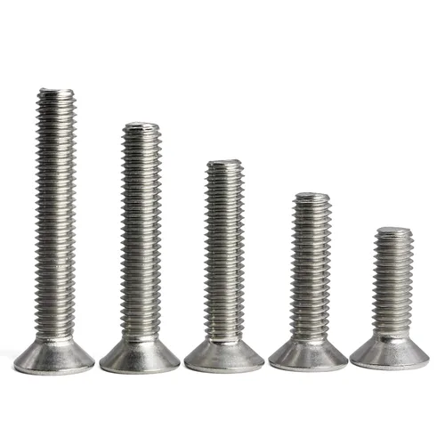 Miniatura 4 de Tornillos hexagonales de cabeza plana M5 x 20/25/30/35/1.575 in, tornillos avellanados, acero inoxidable 304, totalmente roscado, acabado brillante