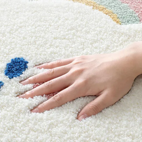 Miniatura 4 de Ankah Alfombras de baño, lujosas alfombras de ducha de microfibra suave y peluda, absorbentes y antideslizantes, alfombras de felpa para ducha