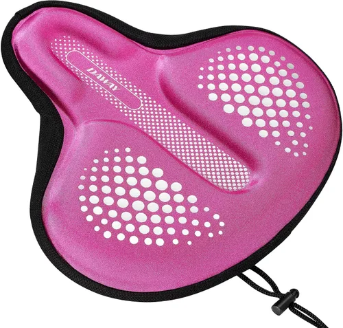 Miniatura 9 de DAWAY - Funda cómoda para asiento de bicicleta - Cojín acolchado de gel de silicona y espuma viscoelástica para asiento de bicicleta para hombres