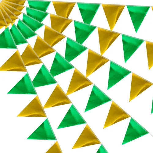 Miniatura 32 de Banderín de camuflaje de 49 pies, banderas triangulares de camuflaje del ejército para decoraciones de fiesta de cumpleaños