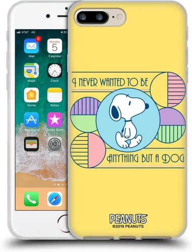Miniatura 129 de Head Case Designs Snoopy Deco Dreams - Funda de gel suave con licencia oficial de Peanuts Blue Pattern compatible con Apple iPhone 7 Plus/iPhone 8