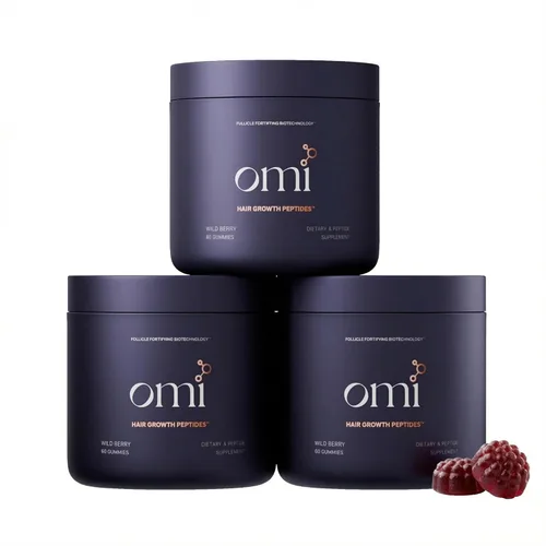 Miniatura 9 de OMI - Peptides for Hair Growth, Gummies for Women with Patented Follicle Fortifying Biotechnology, Now in Delicious Wild Berry Flavor