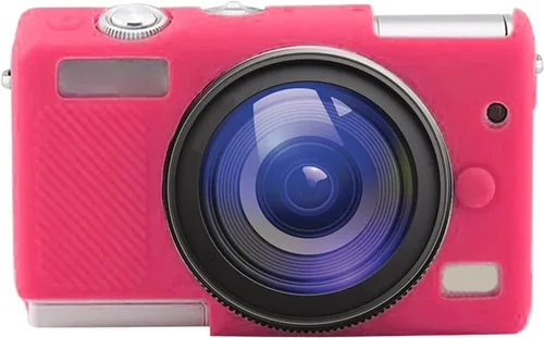 Miniatura 9 de PULUZ Funda de silicona para Canon EOS M200, funda ligera para cámara de viaje, piel suave antiarañazos con agarre seguro (rosa)