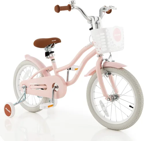 Miniatura 31 de BABY JOY Kids Bike, 12 14 16 18 20 Inch Boys Girls Bike w/Adjustable Seat, Removable Basket, Handbrake & Coaster Brake, Training Wheels or Turquesa