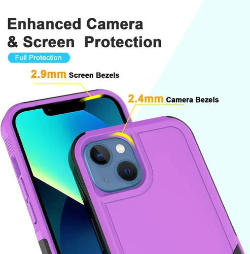 Miniatura 2 de Designed for iPhone 14 & Apple iPhone 13 Cases,Heavy-Duty Tough Rugged Lightweight Slim Shockproof Protective Men Women Phone Case Cover for iPhone
