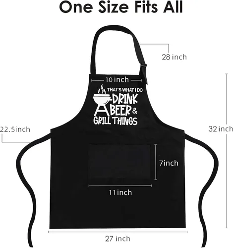 Miniatura 2 de Delantal divertido para hombres BBQ Grill Cooking Delantal