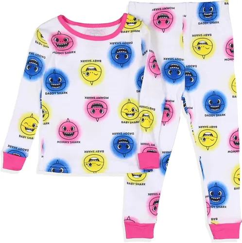 Miniatura 4 de Baby Shark - Conjunto de pijama familiar de 4 piezas para niñas pequeñas