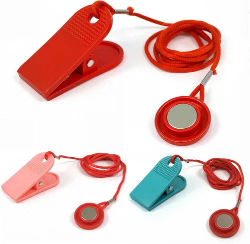 3 llaves de seguridad universales para cinta de correr (rojo/rosa/azul) – Interruptor de seguridad magnético multicolor y reemplazo de llave de