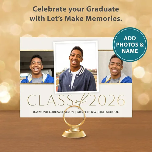 Miniatura 2 de Let's Make Memories Anuncios de graduación personalizados para clase de 2026 o cualquier año, invitaciones de calidad premium, 5 x 7, tarjetas