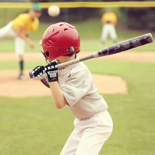 Miniatura 6 de Guantes de bateo de béisbol y sóftbol para niños con ajuste de super agarre Negro clásico