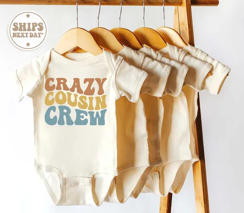 Miniatura 8 de Camisetas y mamelucos de primos para bebés y jóvenes, trajes familiares divertidos