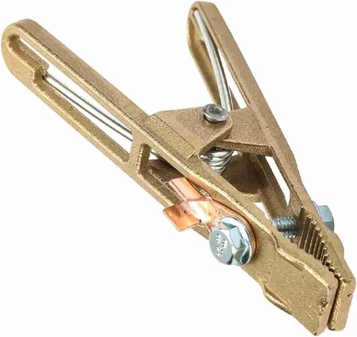 Miniatura 9 de Abrazadera de tierra de soldadura, abrazadera de tierra de soldadura de tierra en forma de A de latón 260A para máquina de soldadura (260A)