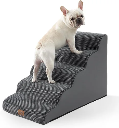 Miniatura 28 de COZY KISS Escaleras anchas para perros pequeños de 15.7 pulgadas de alto, escalón para mascotas para cachorros, gatos mayores, rampa curva