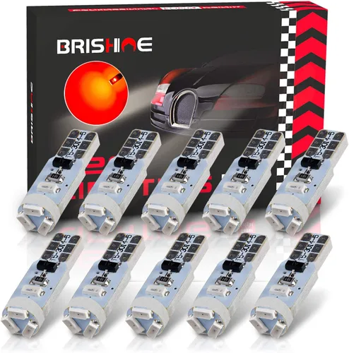 Miniatura 18 de 10X Bombillas LED T5 Ámbar Amarilla Canbus Sin Errores 3014 Chipsets 74 2721 37 PC74 70 73 17 Bombillas LED para Interior, Panel de Instrumentos