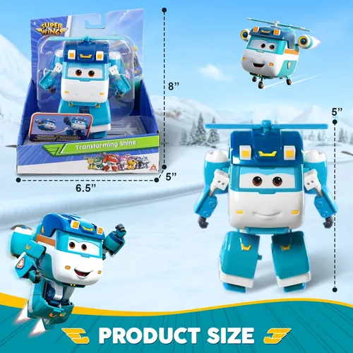 Miniatura 9 de Super Wings Juguetes, juguetes transformadores de brillo de 5 pulgadas, temporada 7, nuevo personaje, juguete de avión para niños de 3 a 5 años